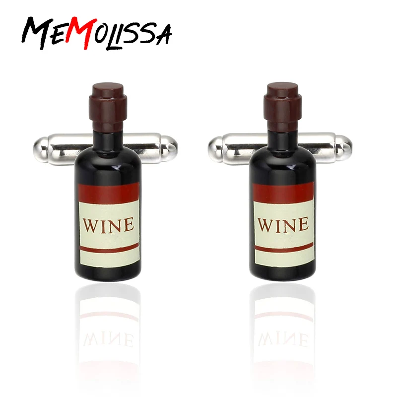 MeMolissa дисплей коробка запонки Классический вино запонки в форме бутылок одежда высшего качества для мужчин рубашка Abotoadura тег