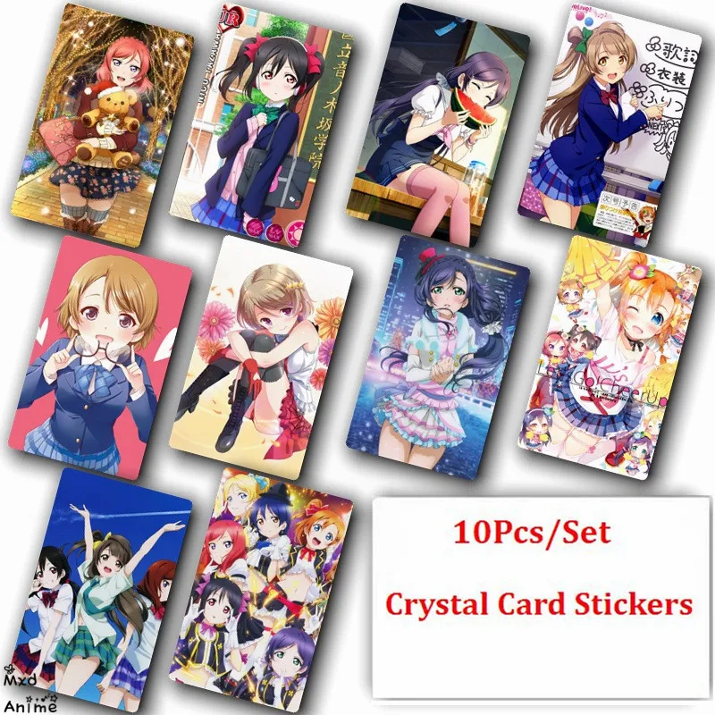 

10Pcs/Set Love Live School Idol project Card Stickers Anime Poster Photo Cards