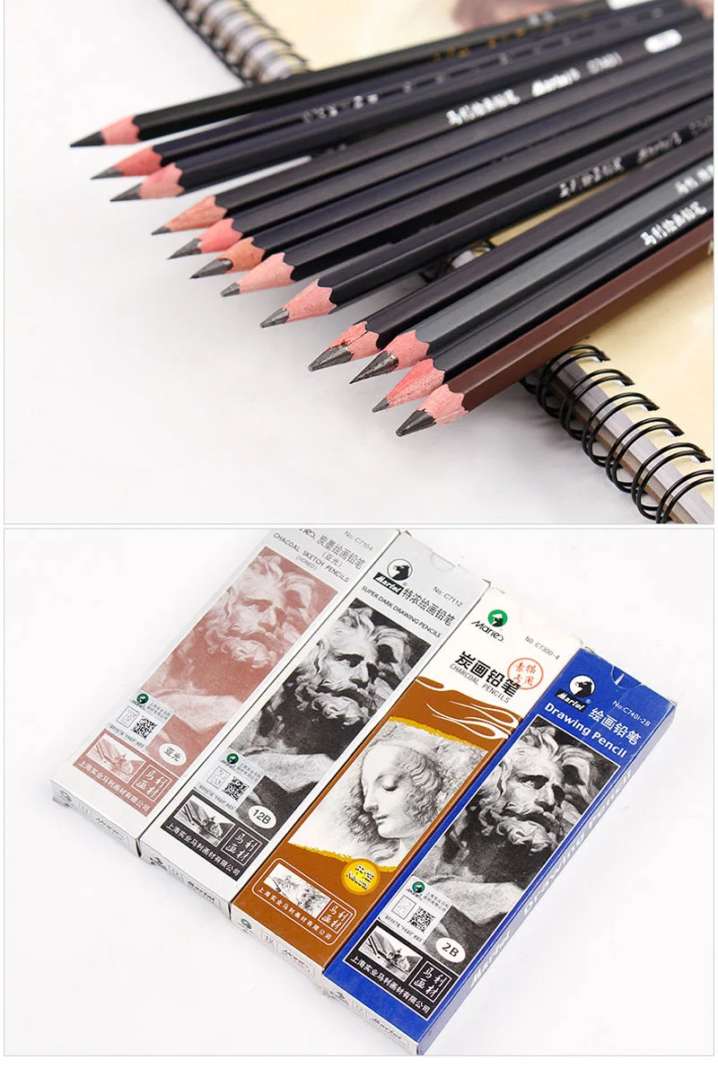 EZONE B/2B/38/4B/5B/6B/7B/8B/10B/12B/14B карандаш разных размеров для рисования граффити студенческие канцелярские принадлежности