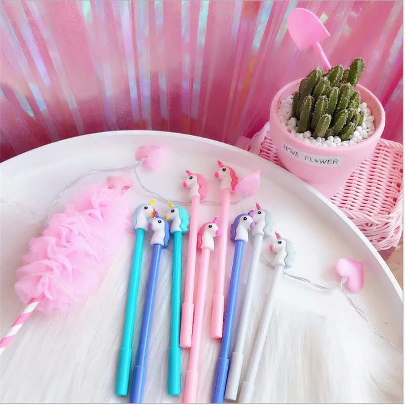 

3pc Unicornio Flamingo Black Pen Kids Gift Birthday Party Decorations Unicorn Party Favors Supplies Wedding Gifts for Guests.Q