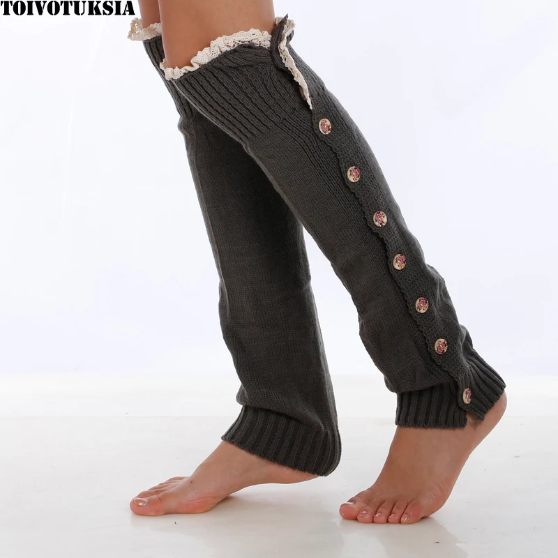 

Crochet Edges Leg Warmers Boot Socks Gaiters Knit Leg Warmers for Women Hollow Pattern Boot Toppers