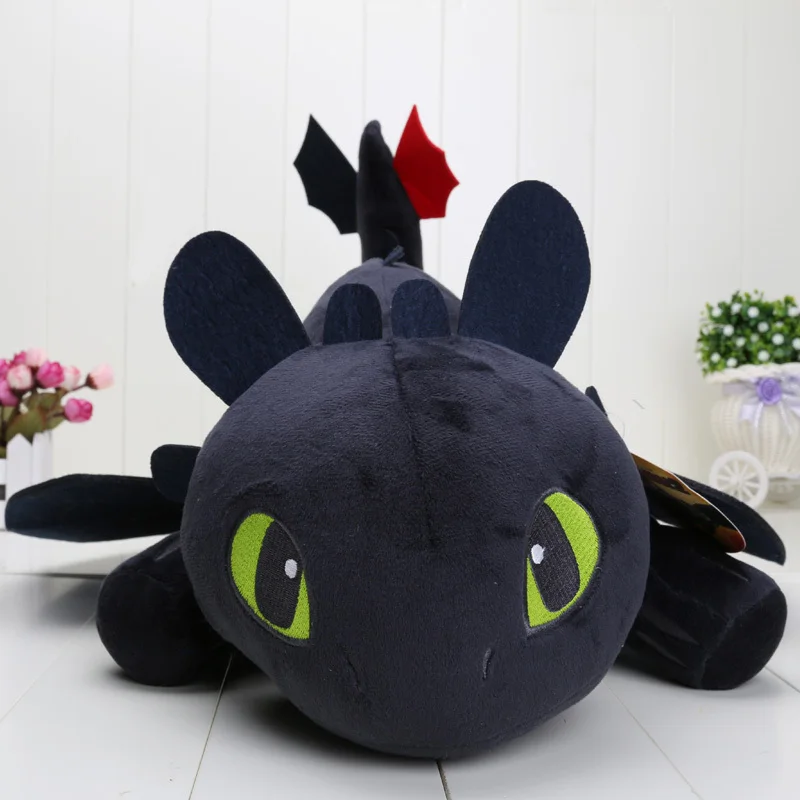 55cm How To Train Your Dragon Toothless Plush font b Toy b font black Dragon soft