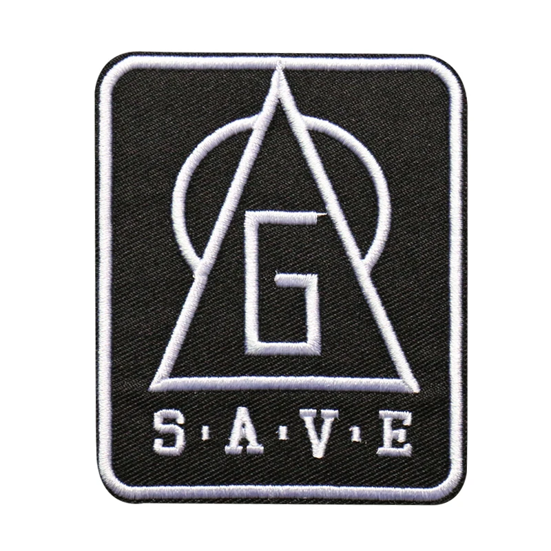 

Custom Embroidered Logo Name Patches Iron on DIY Design Badges can be customized with your logo factory OEM