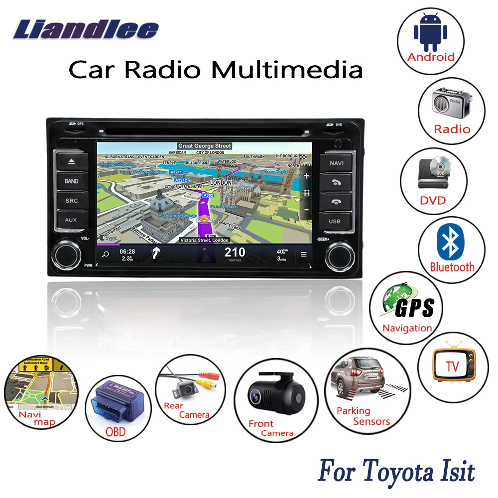 

Liandlee For Toyota Isis 2001~2006 Android Car Radio CD DVD Player GPS Navi Maps Navigation Camera OBD TV HD Screen Multimedia