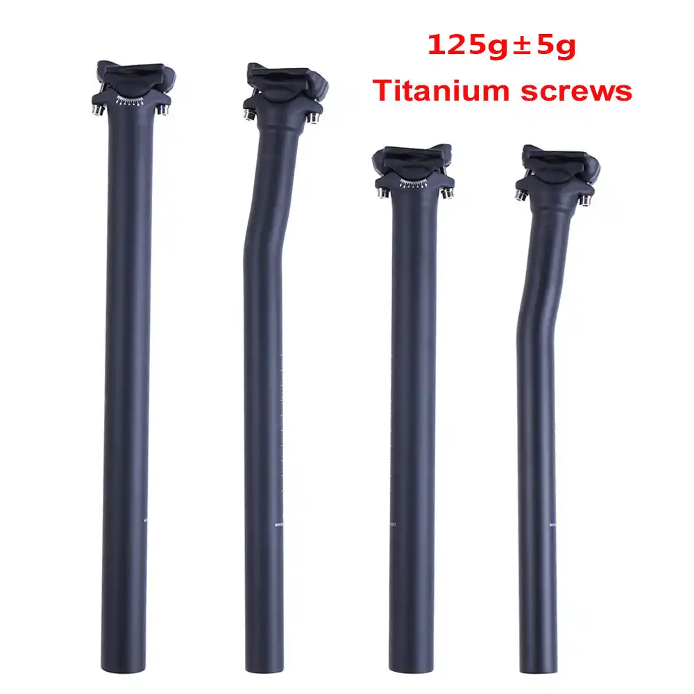 Bicycle 27.2-31.6mm Seatpost Carbon Fiber 350//400mm MTB Road Bike Seat Tube