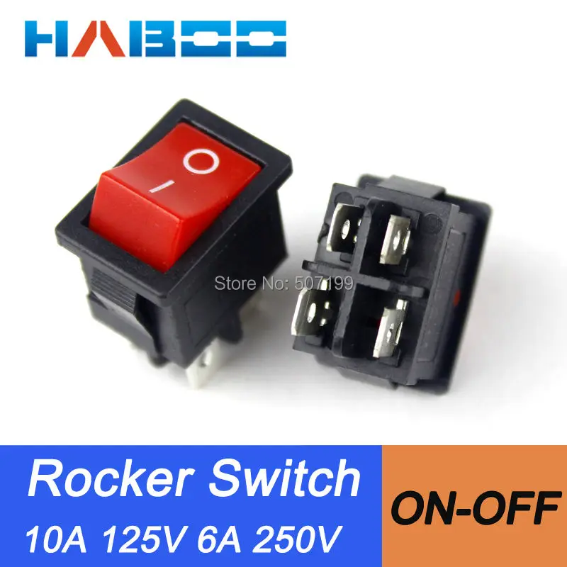 Выключатель для электроники лодки 4 контакта 2 положения mini switch10A125V6A250V 100 шт./лот|lot