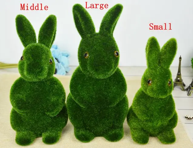 3 размера, креативные подарки, искусственный дерн, кролик, имитация травы, животное, украшение для дома, искусственный цветок, мох, ручной работы, подарок