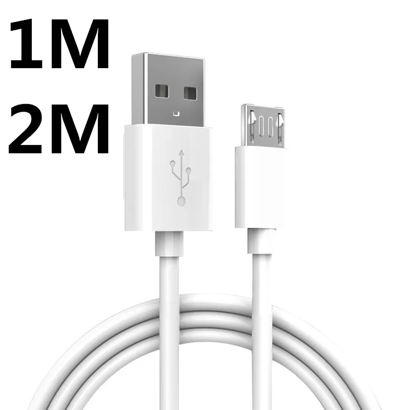 Кабель Micro Usb 1 м 2 для Samsung Galaxy J3 J5 J7 S7 J1 Ace зарядный кабель USB линейный штекер зарядки