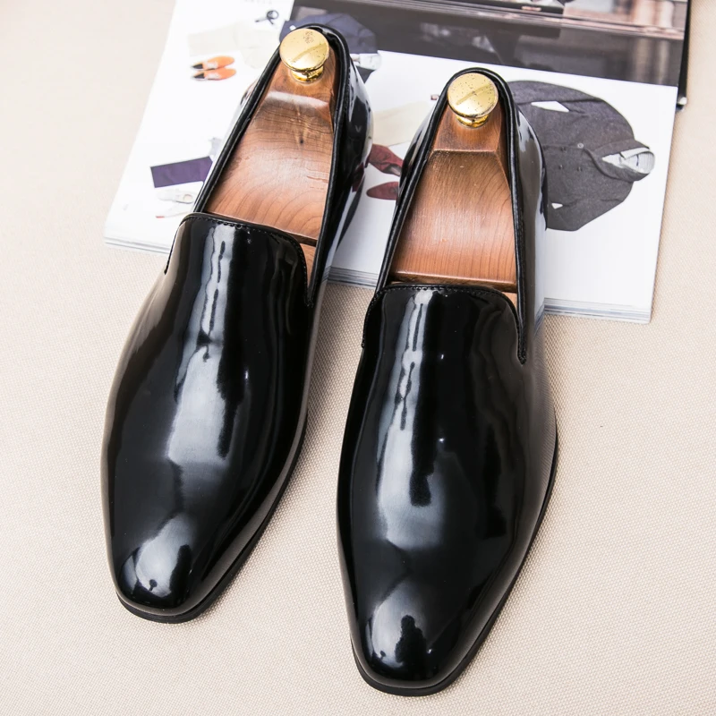 cool flowers print patent leather men shoes luxury italian brand camouflage male footwear mixcolors glossy oxford shoes for men (13)
