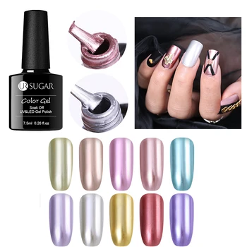 

UR SUGAR 7.5ml Metallic Mirror Gel Nail Polish Rose Gold Silver Soak off UV Gel Varnish Nail art Gel varnish