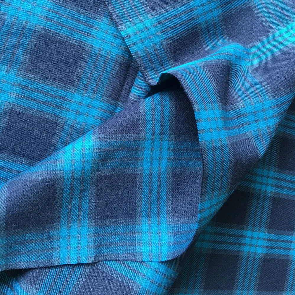 

(50 cm/lot) yarn-dyed 100% cotton fabric for sewing check brush one side flannel fabrics twill cloth quilting for patchwork DIY