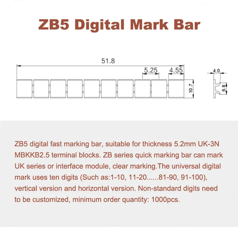 ZB5 blank thickness 5.2mm