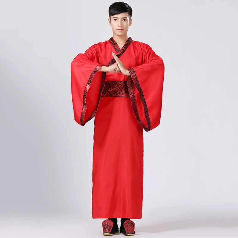 Древний Традиционный китайский народный танцевальный костюм костюмы Длинное платье ханьфу танец льва китайская одежда для женщин и мужчин - Цвет: 7
