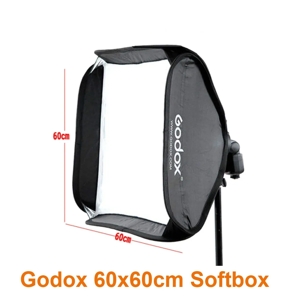 

Godox Softbox 60x60cm Diffuser Reflector for Speedlite Flash Light Professional Photo Studio Camera Flash Fit Bowens Elinchrom