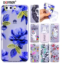 Desyner Soft TPU Case For Huawei P10 Lite Plus Case For Huawei P9 / P9 Lite Unicorn Panda Flowers Silicone Case