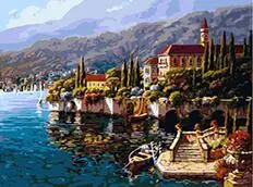 

MaHuaf-W1200 Imperial canal in Amsterdam new arrival diy digital oil painting abstract painting by numbers kits