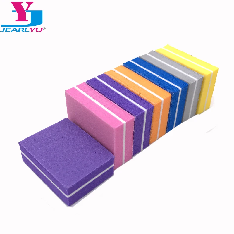 

20pcs/lot Mix Color Nail File Sponge Block Sandpaper 100/180 Polish Lime a Ongle Professionel Buffer Nagelvijl Pedicure Manicure