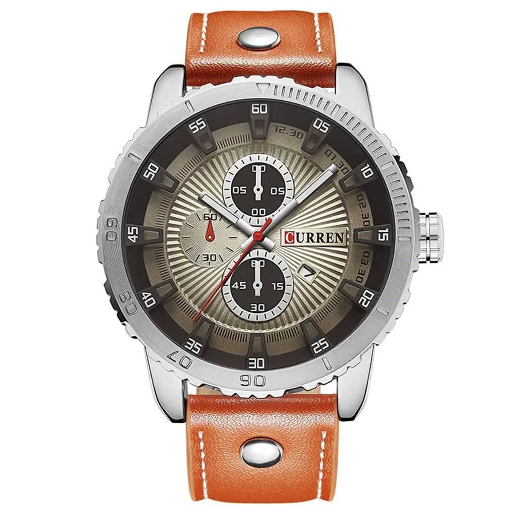 

CURREN 8206 Top Brand Quartz Watch Casual Fashion Leather Business Watches Men Sports Watches Clock Gifts 2018 New