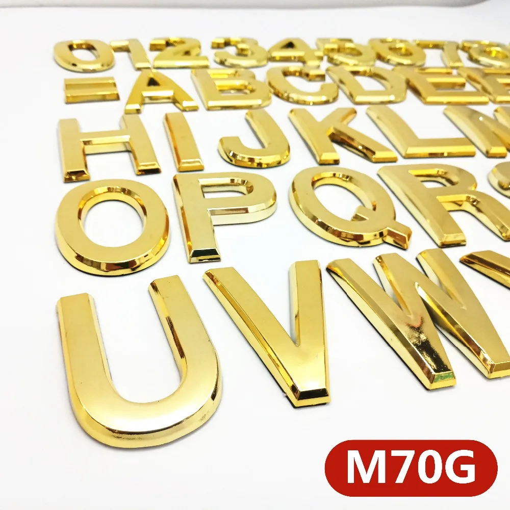 M70G亮金70mm塑料门牌=细节190605