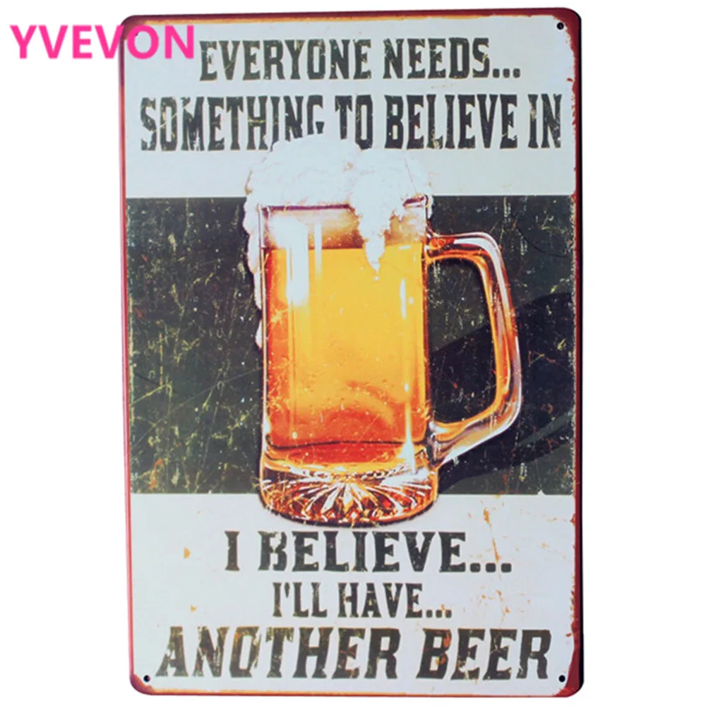 VERJETE v PIVO Kovinski znak Vintage Chill alkoholna pijača plošča za domačo kuhinjo glasbena zabava Retro dekor plakata LJ4-1 20x30cm B1