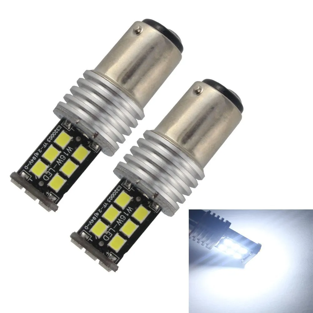 White S25 1157 BAY15D/1016/1034 /1142 P21/5W 2835 15 SMD LED Replacement Bulb Turn Signal Tail