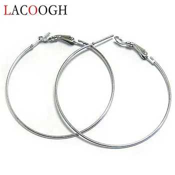 

Wholesale 30pcs/lot Hot Sale Rhodium Gold Color Dia 25mm 60mm Round Loop Hoop Earrings Findings Diy Bohemian Jewelry Making