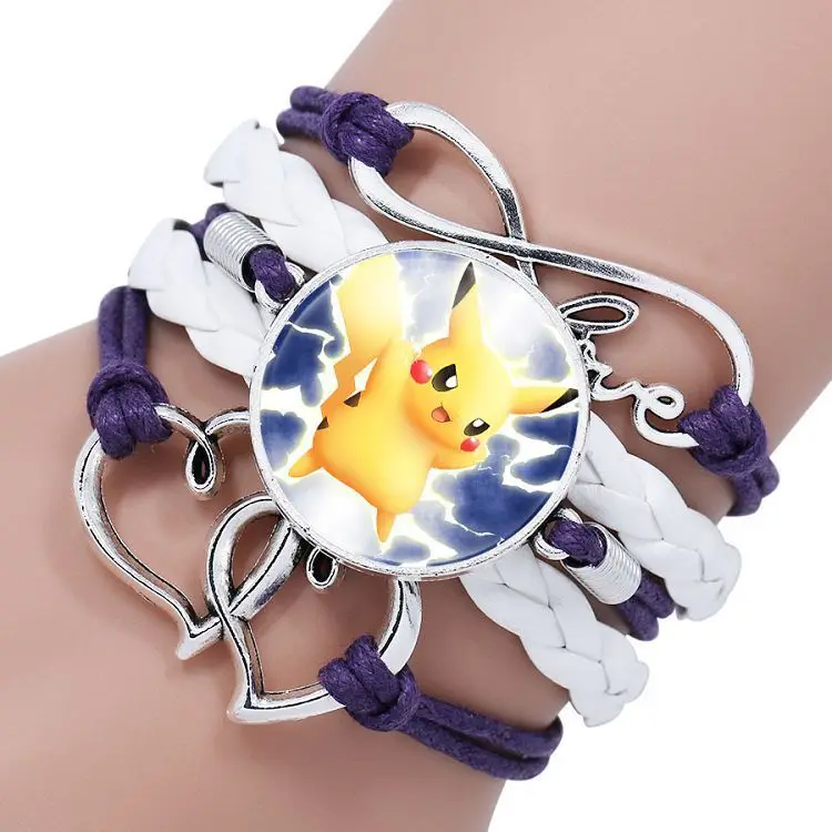 Многослойные браслеты детектива Пикачу Прямая поставка pokemon pokeball braclets