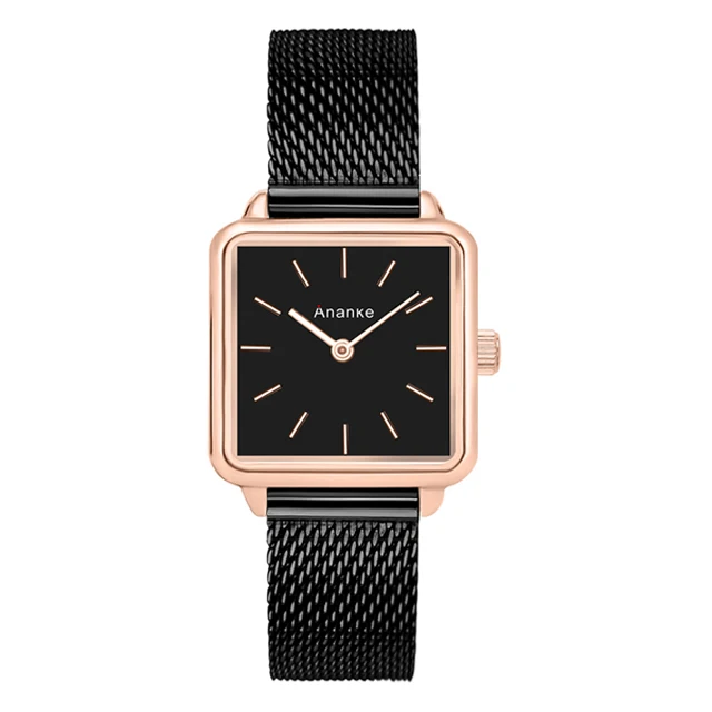 Ananke Woman Watch Luxury Casual Ladies Square Watch Stainless Steel Women Wrist Watches Relogio Feminino - Цвет: An2519