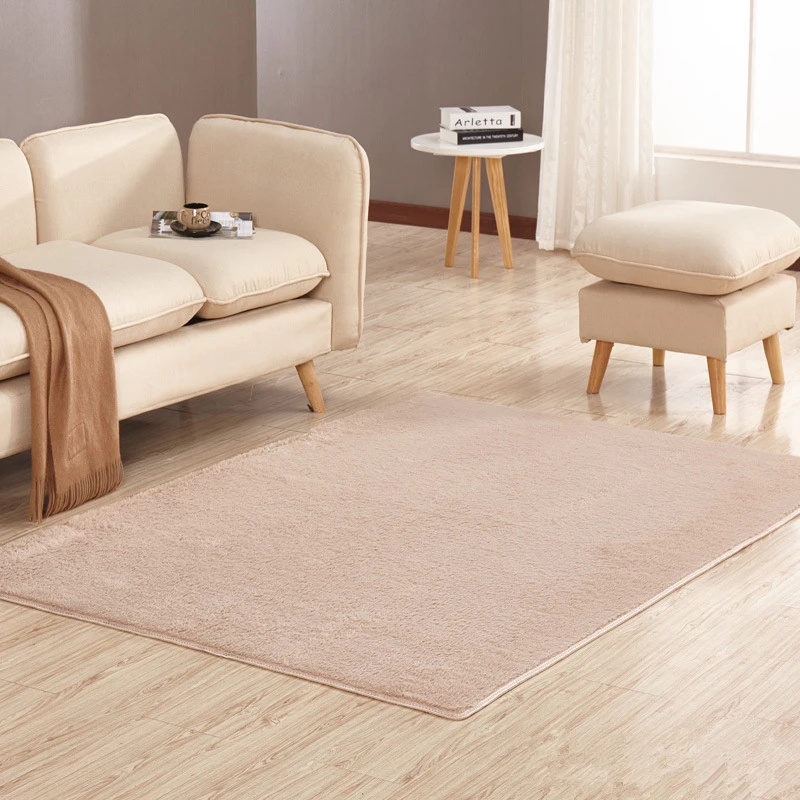 1 Piece Solid Thick Carpet For Living Room Soft Modern Carpets On The