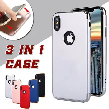 

50pcs Hybrid 3 in 1 Hard Plastic Shockproof Case For iPhone 11 Pro Max XS XR X 8 7 6 6S Plus SE 5 5S Armor Matte Protect Cover