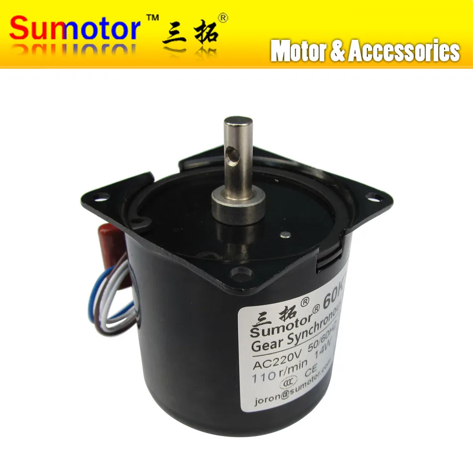 

60KTYZ 110rpm 14W 220 - 240V 50HZ 60HZ AC synchronous motor CW/CCW, for Monitor PTZ automation Pure copper coils Long Lifespan