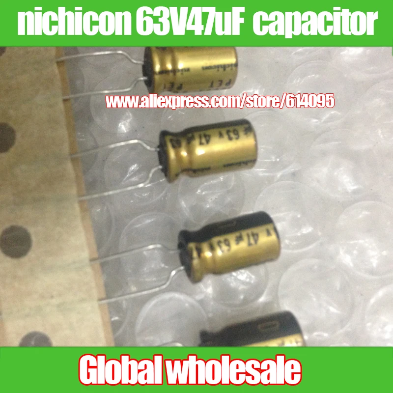 Японский nichicon 63V47uF FW 47uf63v аудио конденсатор с алюминиевой крышкой(nichicon, алюминиевая крышка, 63В 47 мкФ 6,3 мм* 11 мм