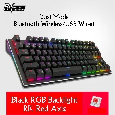 Royal Kludge RK G87 двойной режим Bluetooth беспроводной/USB Проводная RGB подсветка перезаряжаемая Механическая игровая клавиатура RK/Cherry Axis - Цвет: Белый