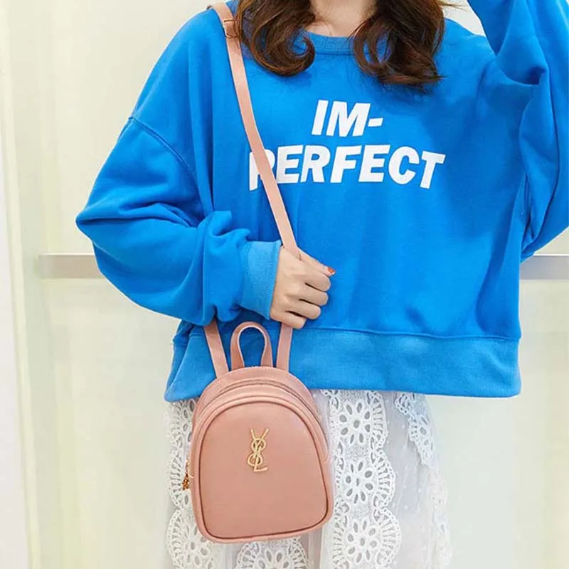 

Fashion retro lady's small backpack with oil wax leather backpack