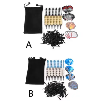 

1 Set/12pcs Safe Soft Tip Darts Extra 120pcs Tips 16pcs Dart Wing Tail Electronic Dart High Quality aluminum alloy&plastic