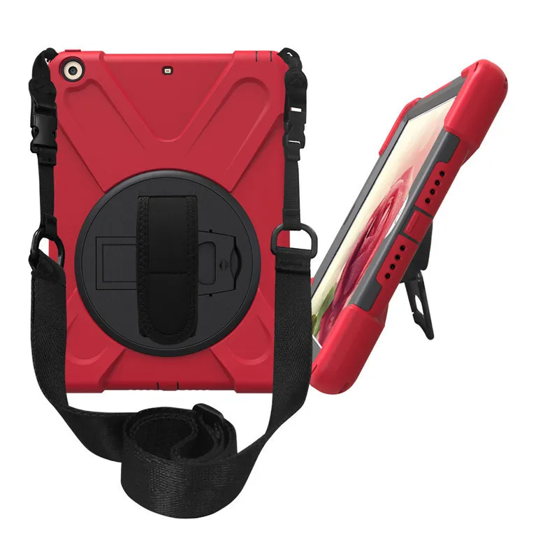 

For Apple iPad 2 3 4 case 360 degree Swivel Stand Hand Grip Strap 3 Layer Armor kids safe Protective adjustable ShockProof case