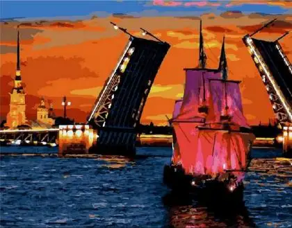russia landscape pictures by numbers on canvas diy elegant digital oil painting coloring by numbers home decor art gift[1]