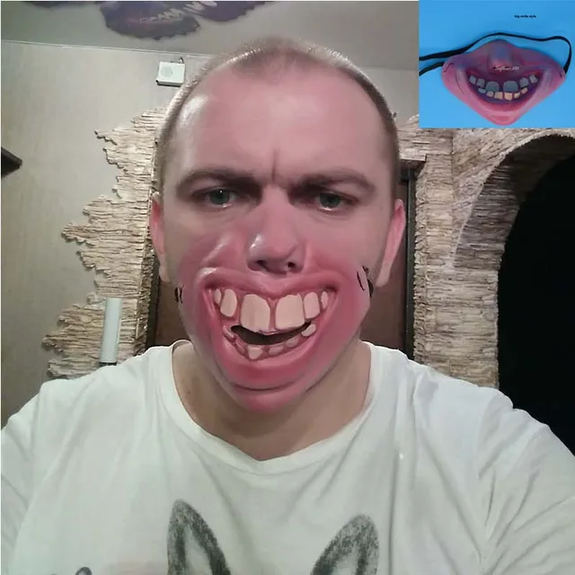 Tricky Big Teeth Latex Mask for Movie Fancy Dress Masquerade Party