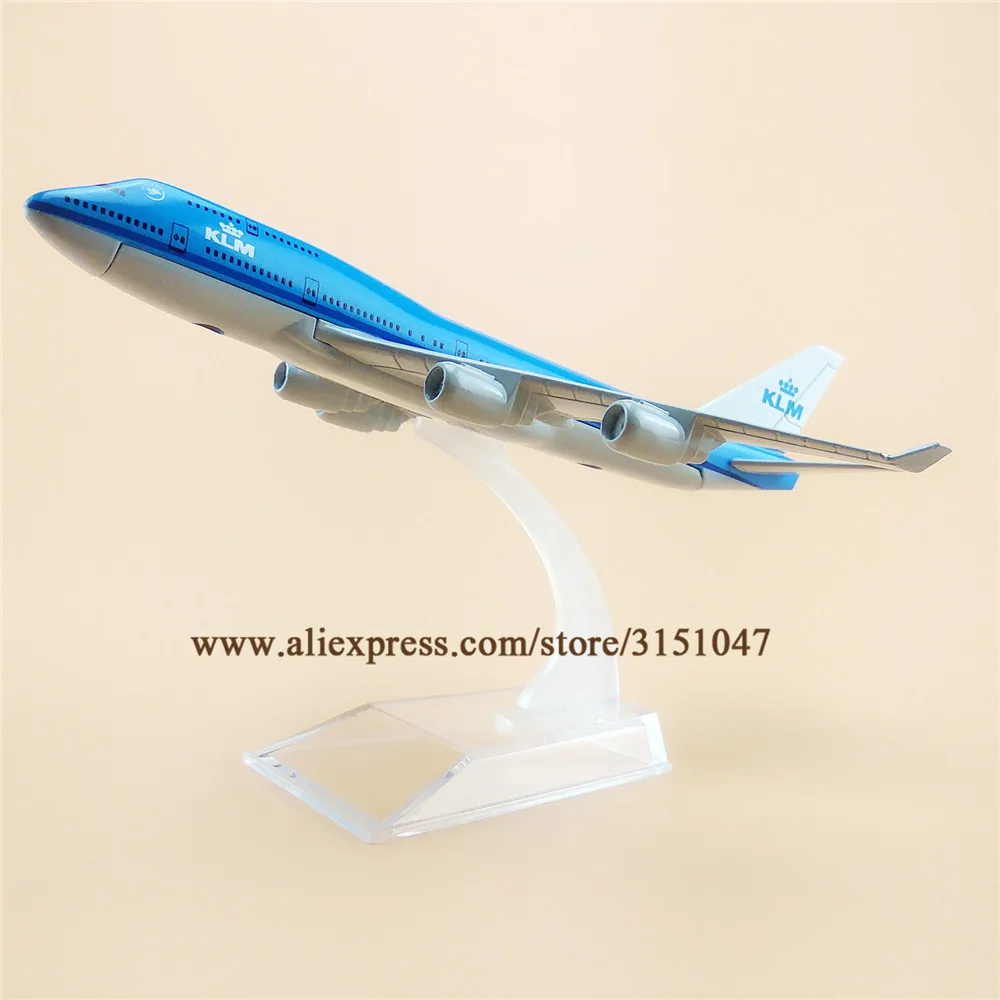 Сплав металла Air KLM B747 авиакомпания модель самолета KLM Boeing 747 Airways модель самолета Стенд самолет детские подарки 16 см