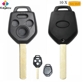 

KEYECU 10PCS/Lot Remote Control Car Key Shell Case With 3 1/ 4 Buttons - FOB for Subaru Legacy Outback XV Forester WRX STI XV
