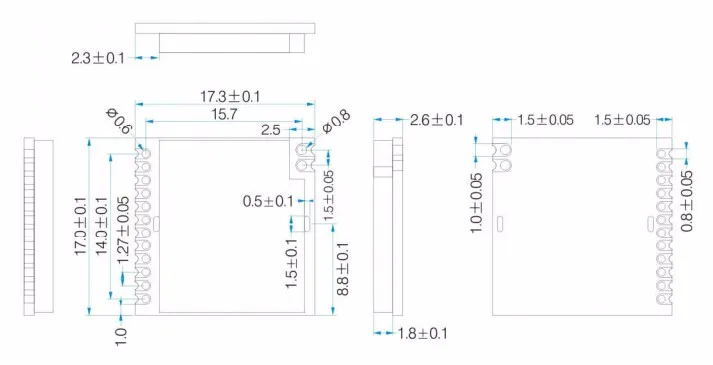 2 шт. LoRa1276 100 мВт 915 МГц SX1276 4 км~ 6 км SPI FSK Беспроводной RF модуль | FCC Сертифицированный Lora модуль