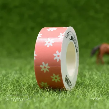 

Pink Daisy Color Washi Tape for KingJim LR5C MP20 LR-RK1C label sticker Mini cute tape 15mm*4m for TEPRA Lite label printer