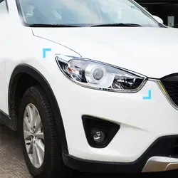 Для Mazda CX-5 2013 2014 2015 2016 ABS Chrome передняя фара бровей полоски фары украшения крышка отделка автомобиля интимные аксессуары