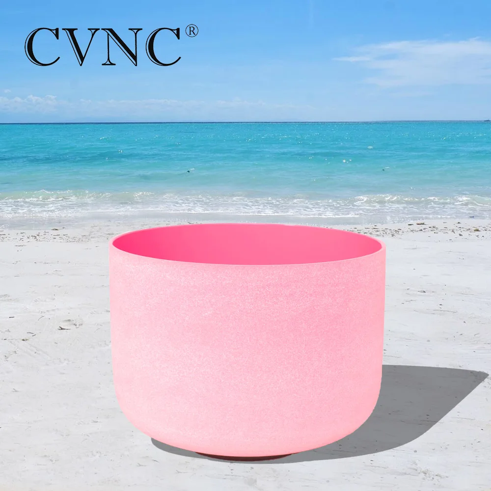 Pink crystal singing bowl 