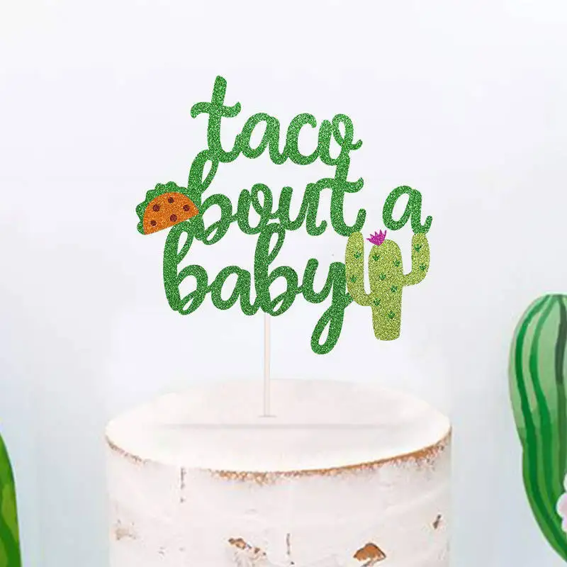 Омлет кактус партии поставки Блестящий кекс топперы taco бой Топпер для детского