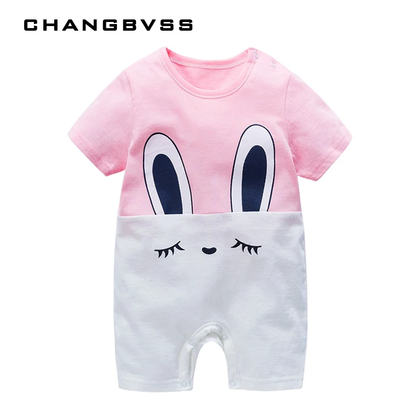 

Colorful Infant Girls Romper Spring Summer Baby Boys Jumpsuit Newborn Baby Rompers For Boys Short Sleeve Girls Clothes Outfits