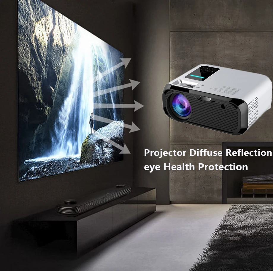 projector screen Smartldea New 720P HD WiFi Projector,native 1280*720P,Mirror Projector, Mini LED Video Proyector Home Video Beamer Sync display projector near me