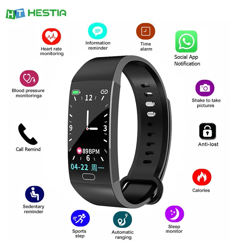 

Smart Wristband Fitness tracker Bracelet Waterproof bluetooth smartwatch LED Message Heart Rate monitor smart bracelet