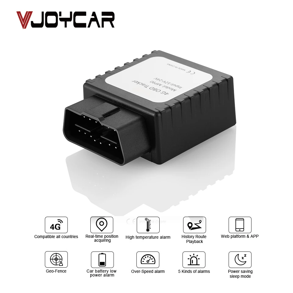 VJOYCAR MP90 4G GPS трекер автомобильный мини локатор OBD II 12 24 в разъем автомобиля
