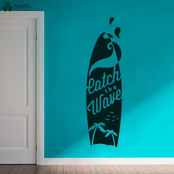 

Surfing Palm Surf Wall Decal Surfer Boy Sticker Surfing Sports Decor For Boys Bedroom Enjoy The Sea Surfboard Wall Decals QQ402